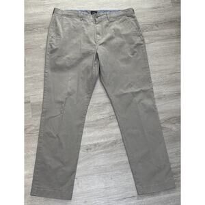 J.Crew 770 Straight Fit Stretch Chino Pants Sz 36x32 Mushroom Gray Twill Zip Fly